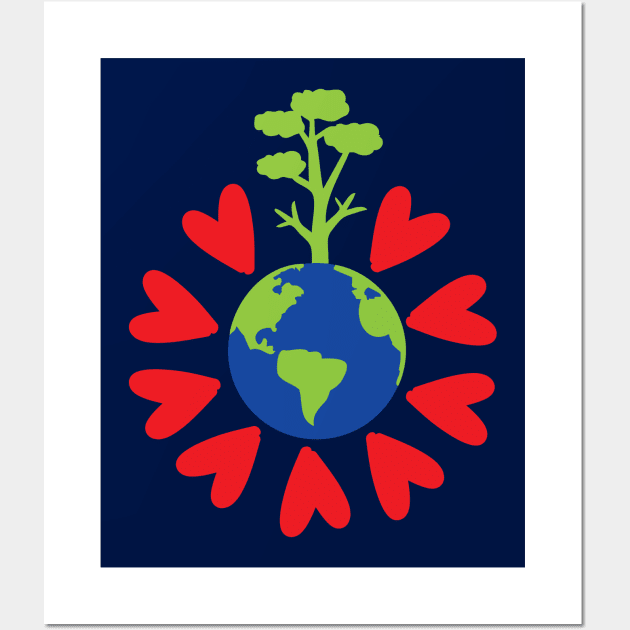 Love earth planet Wall Art by CindyS